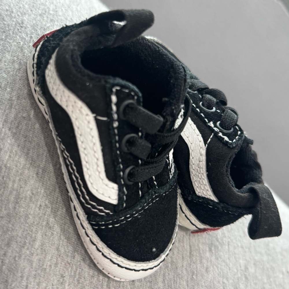 Vans Kids Black and White High-Top Sneakers